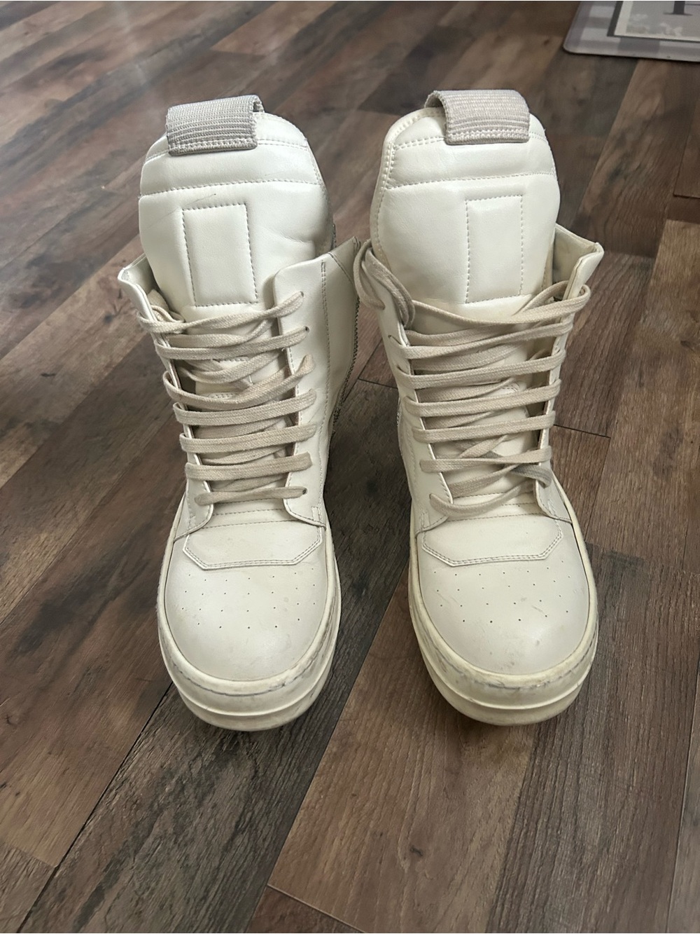rick owens cream geobaskets